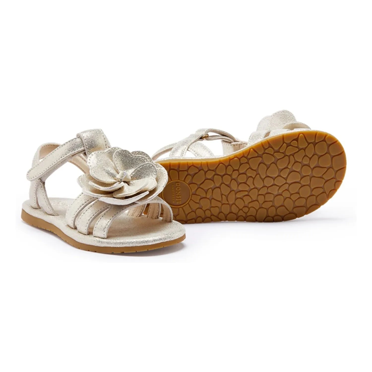 Donsje - Jiles Fields Sandalen mit Blumen | Silber