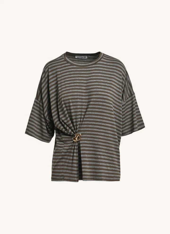 Essentiel Antwerp - Kriss Broche T-Shirt | Khaki