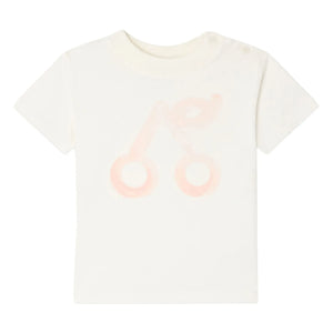 Bonpoint - Cai Cerise Bio-Baumwoll-T-Shirt | Cremefarben
