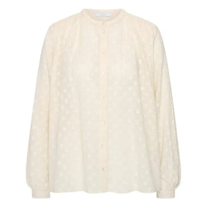 By Bar - Nyka Weave Organische Baumwollbluse | Ecru