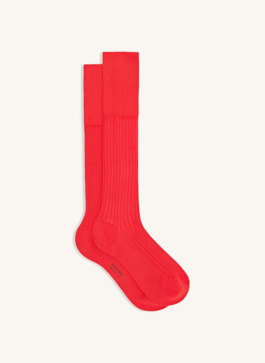 Soeur - WALK Baumwoll-Overknee-Strümpfe | Rot