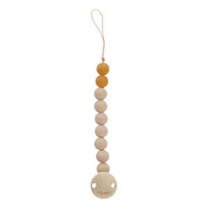 Hevea – Naturgummi und Gummibaum-Schnullerclip | Beige