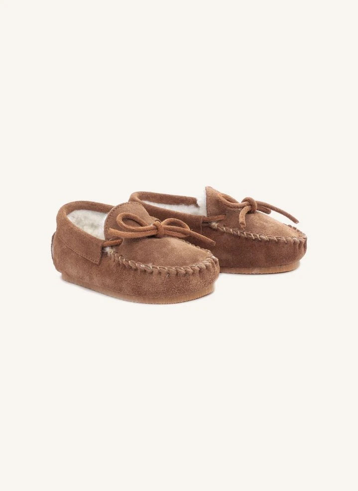 Pèpè - Gefütterte Veloursleder-Bootsschuhe | Beige