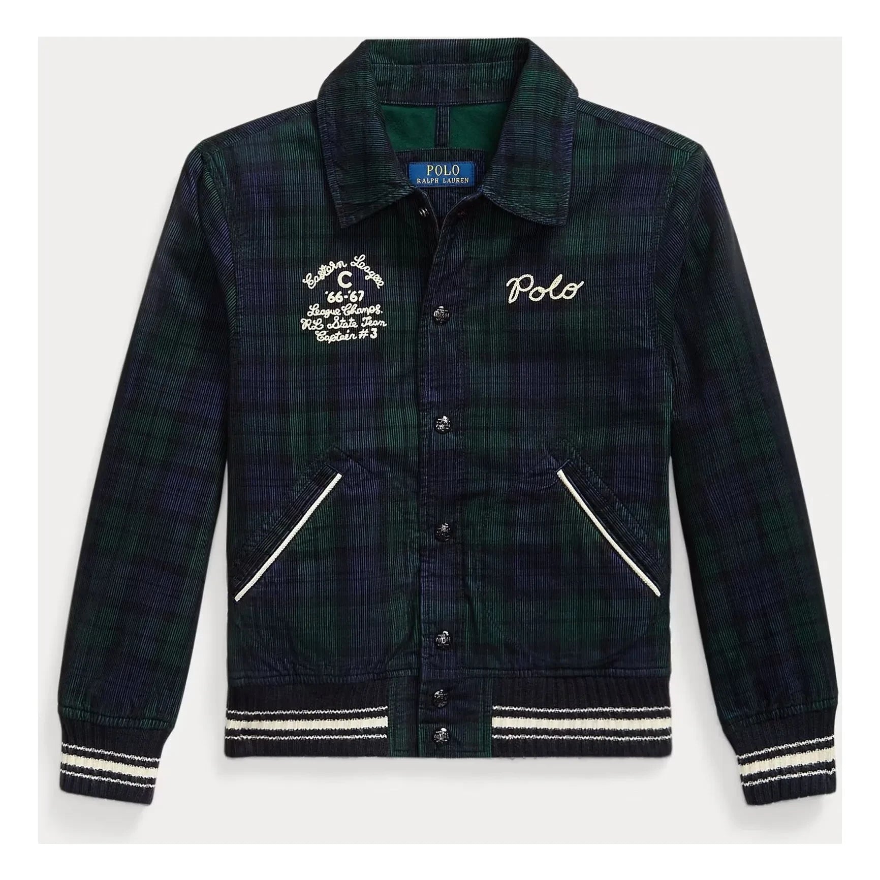 Ralph Lauren - Karierte Bomberjacke | Marineblau