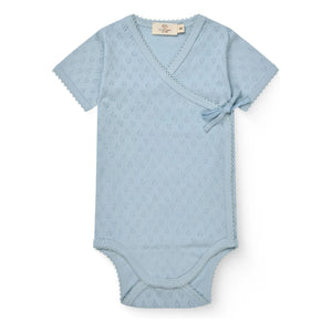 Copenhagen Colors - Bio-Baumwoll Pointelle Wickelbody | Hellblau