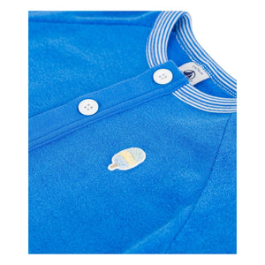 Petit Bateau - Einfarbiger Kurzarm-Strampler | Königsblau