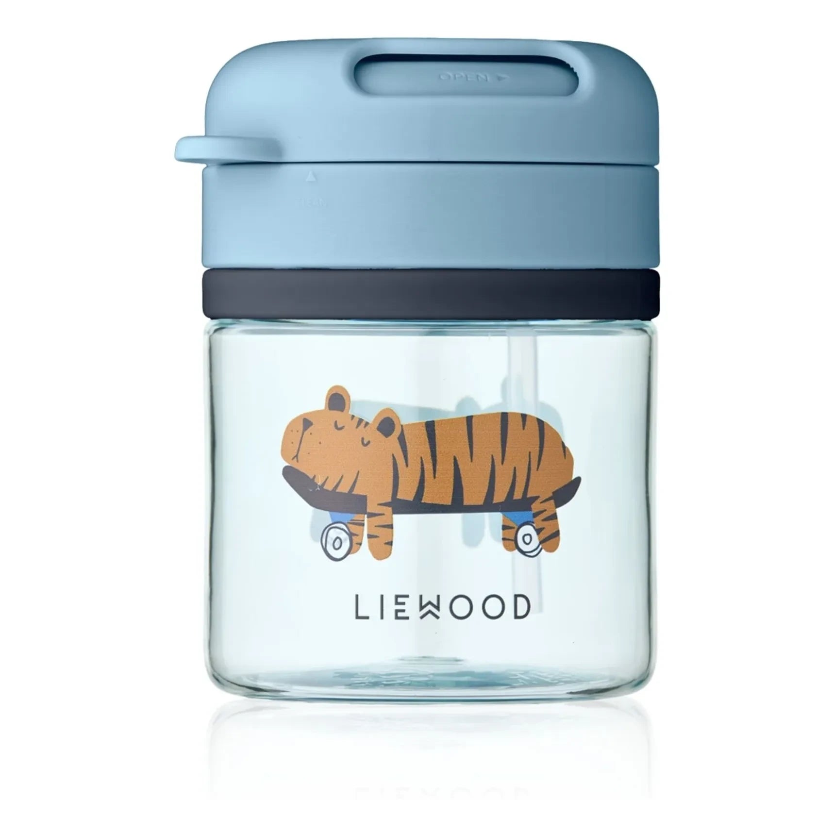 Liewood - Pavia Tritan Becher mit Strohhalm | Fun/Strandblau