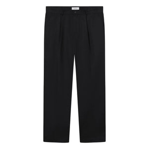 Les Deux - Hose Reece mit geradem Bein und Bundfalten | Dark Noir