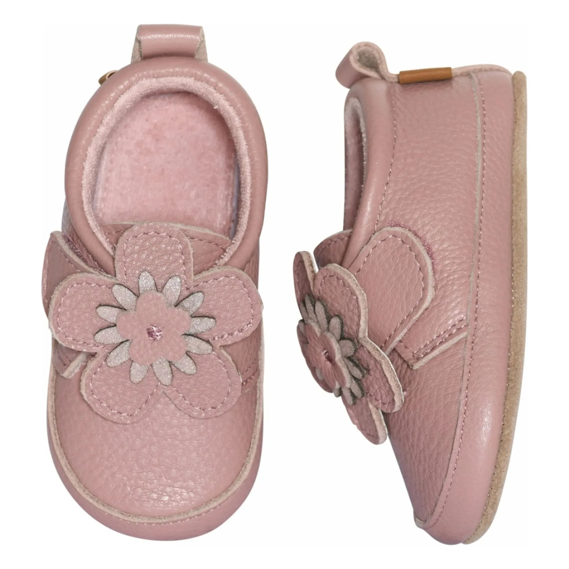 Melton - Rosa Daisy Lederpantoffeln