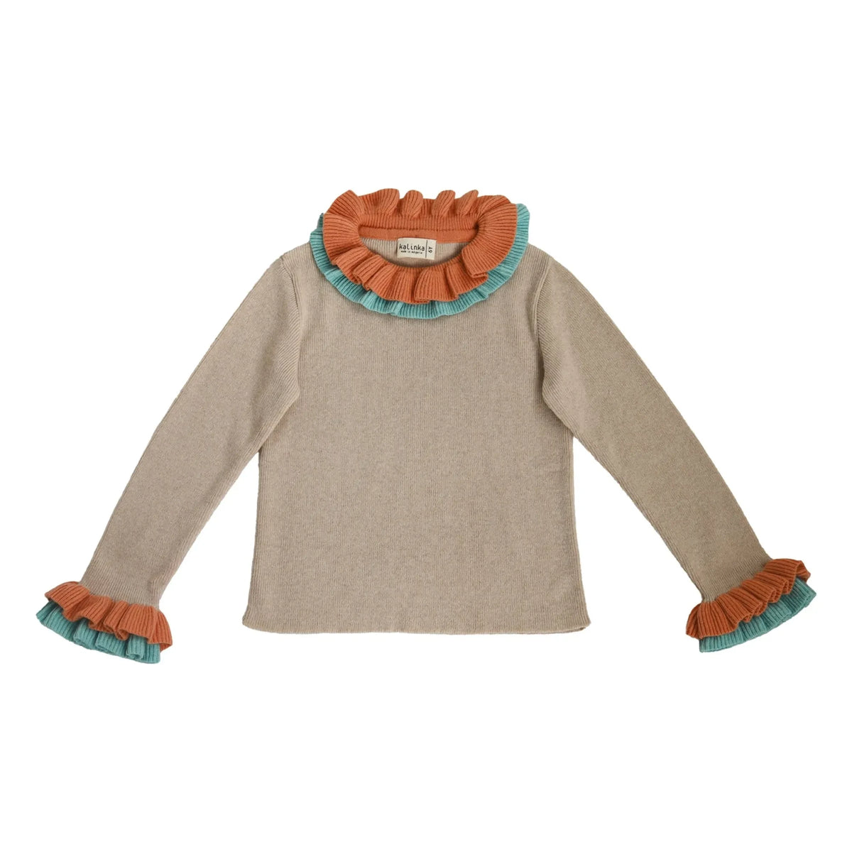 Kalinka - Dora Merinowolle-Pullover | Beige