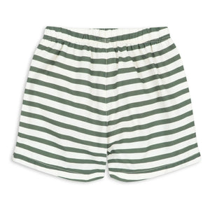 Konges Sløjd - Asnou Gestreifte Badeshorts aus recycelter Faser | Grün