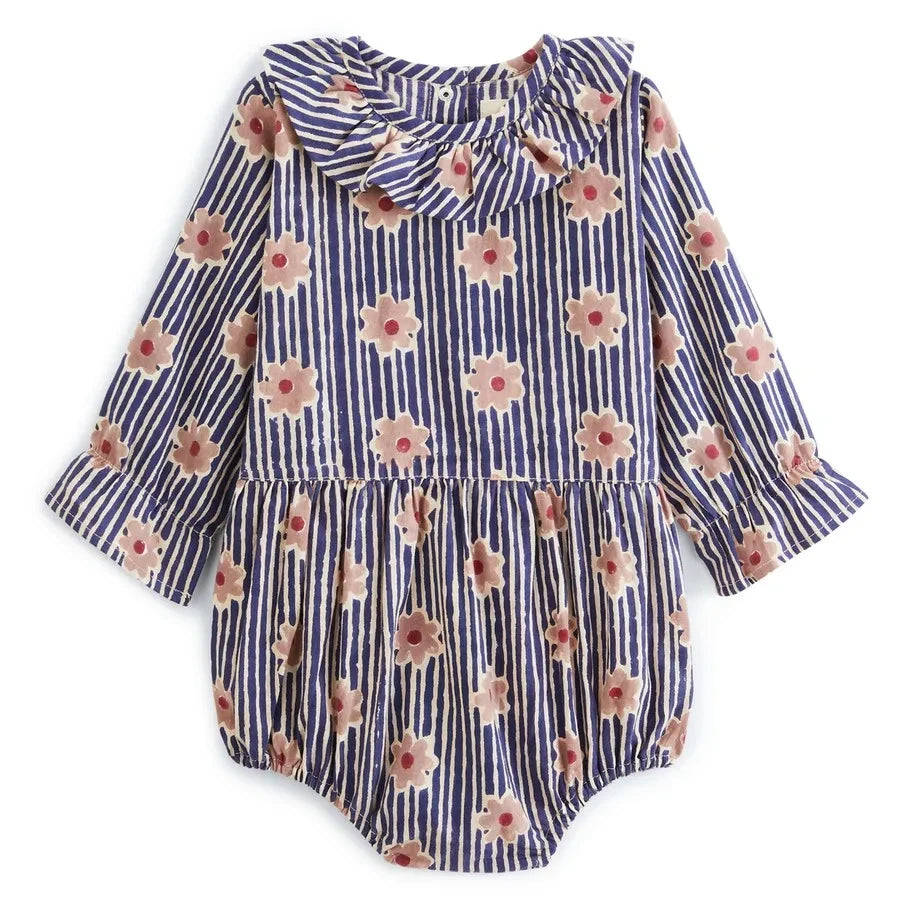 Apaches - Gestreifter Banna-Overall | Dunkelblau