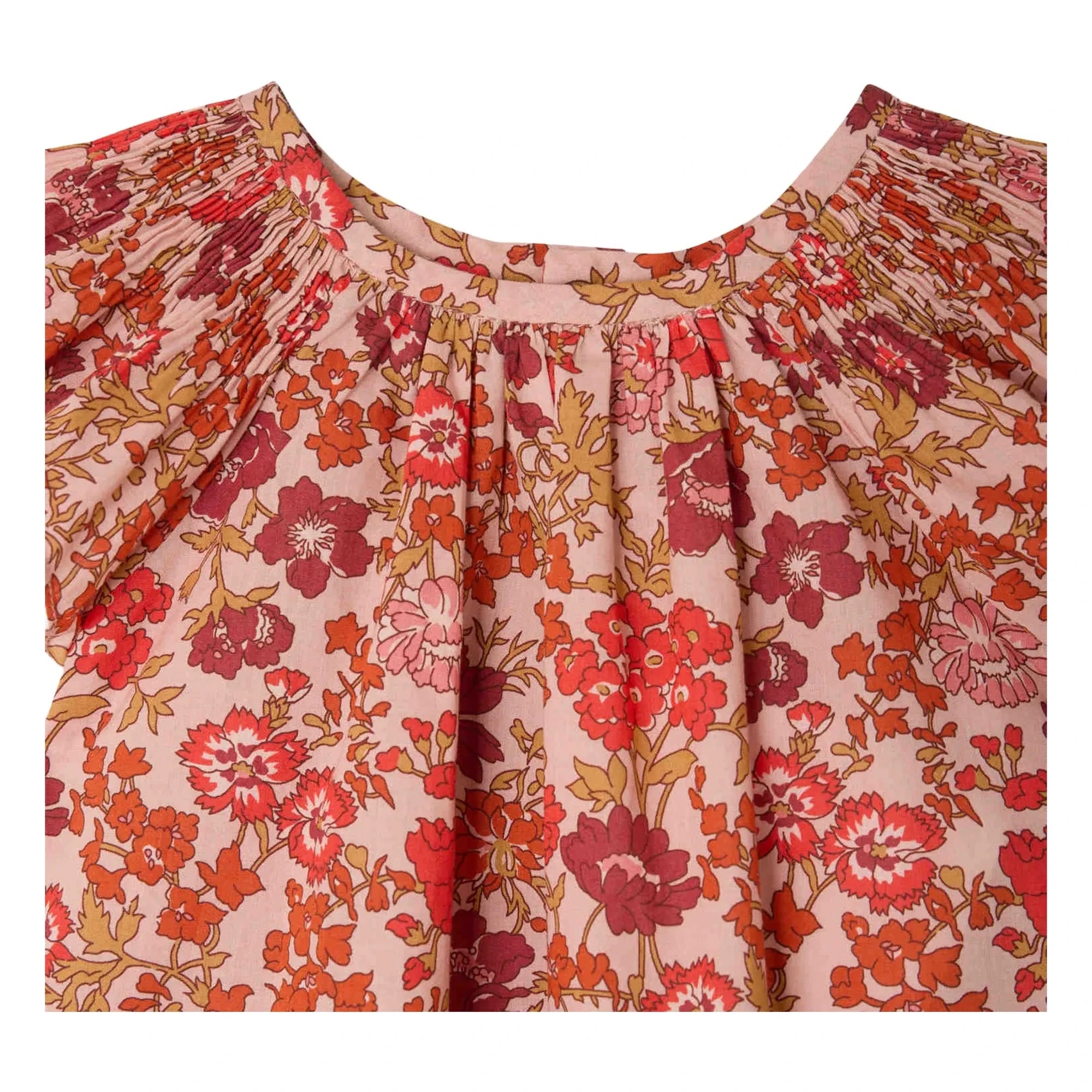 Bonpoint - Carmella Fleurie Bio-Baumwollkleid | Puderrosa