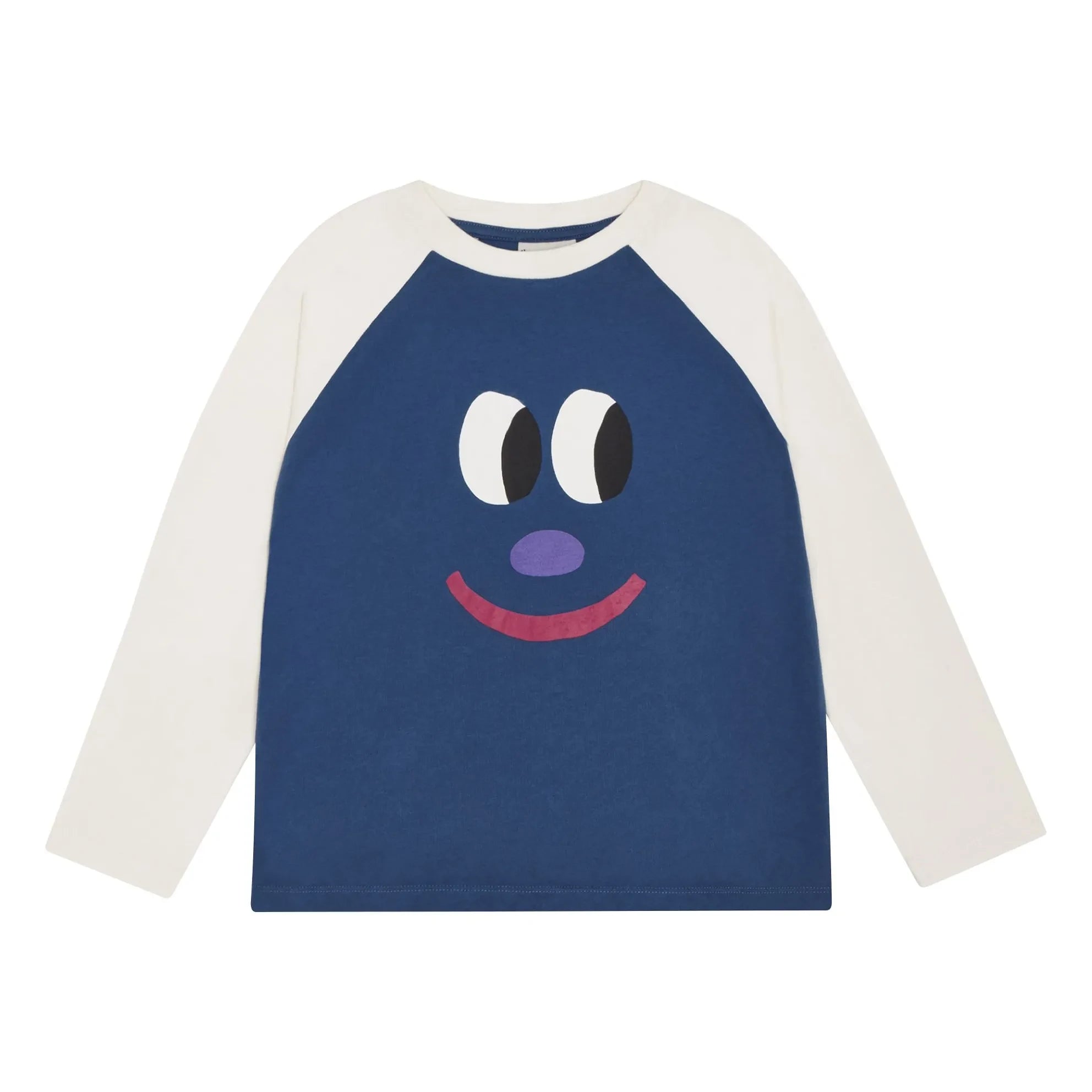 The Campamento - Colourblock-Smiley-T-Shirt | Blau