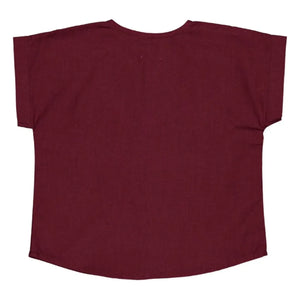 Loir - Leinenjacke Kurta | Bordeaux