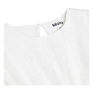 Molo - Carma Bio-Baumwollkleid mit Rüschen | Weiß