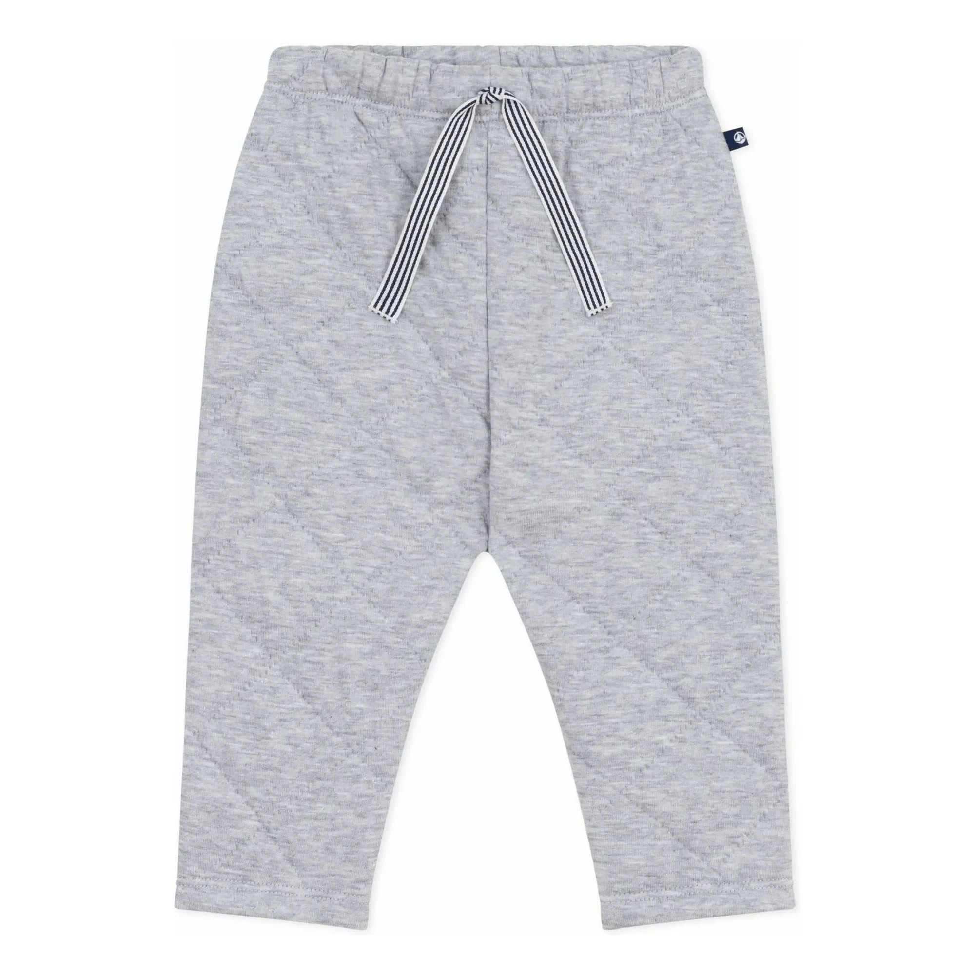 Petit Bateau - Gestreifte Jogginghose mit Kordelzug | Meliertes Grau