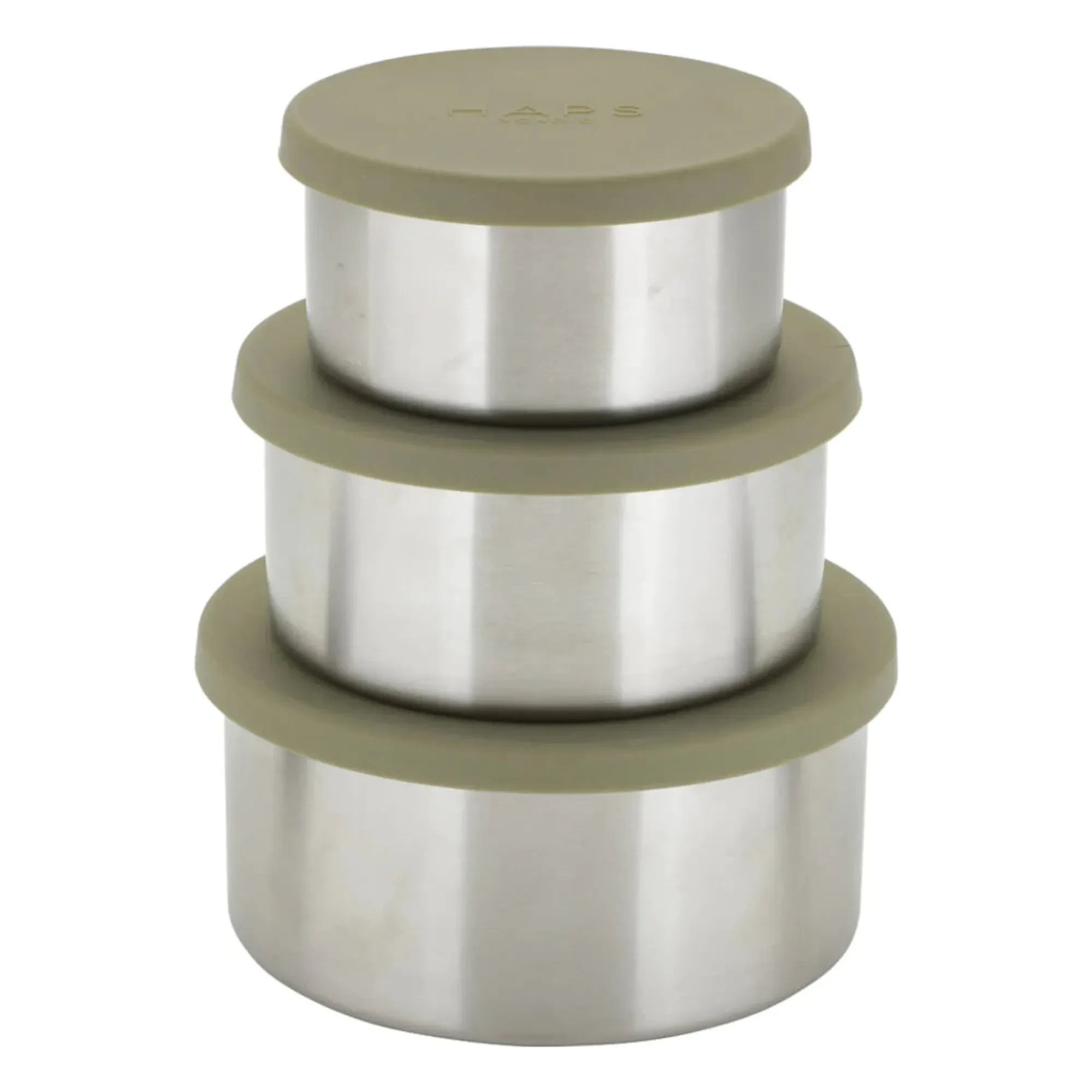 Haps Nordic - Edelstahldosen L - 3er Set | Olive