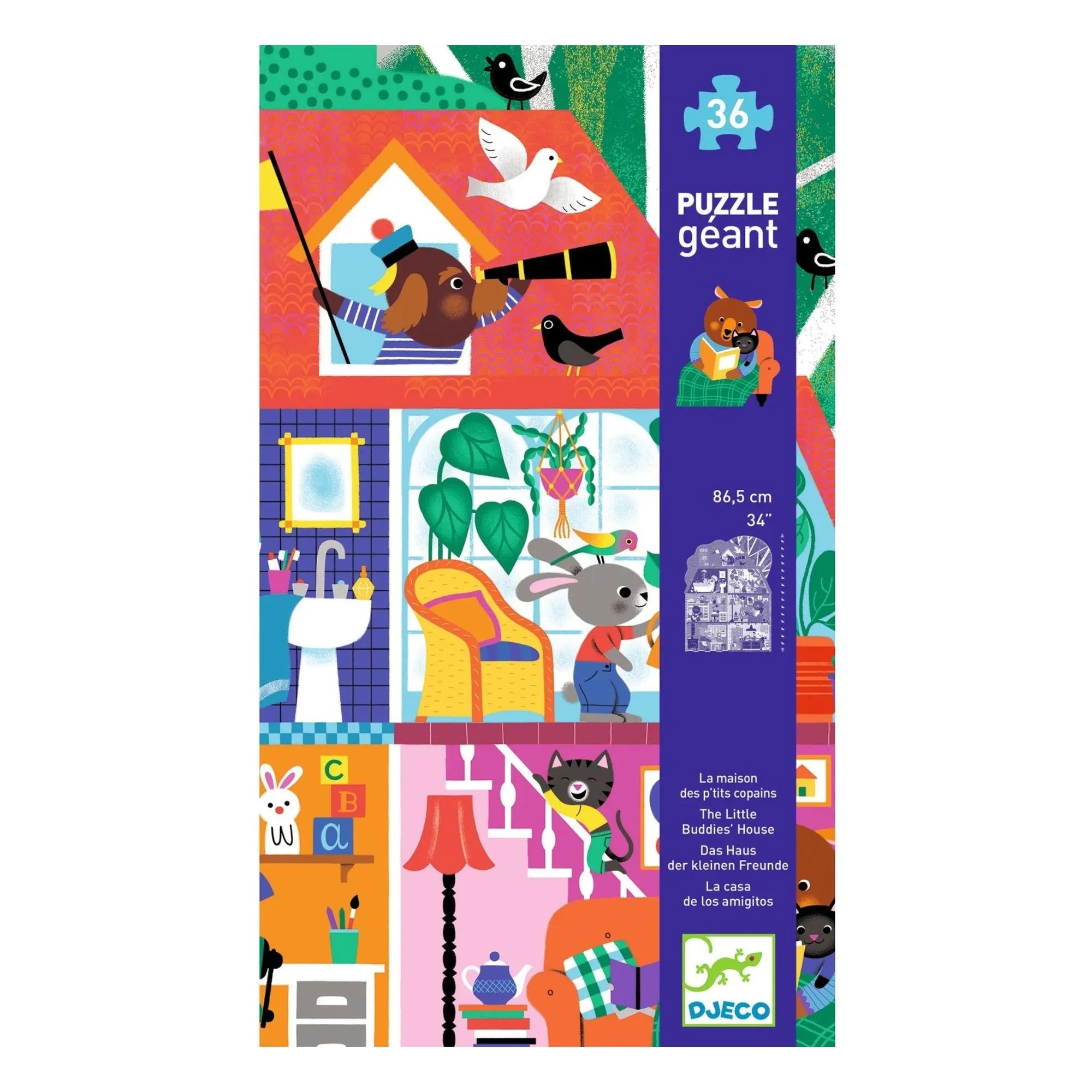 Djeco - Maison des Copains Puzzle - 36 Teile