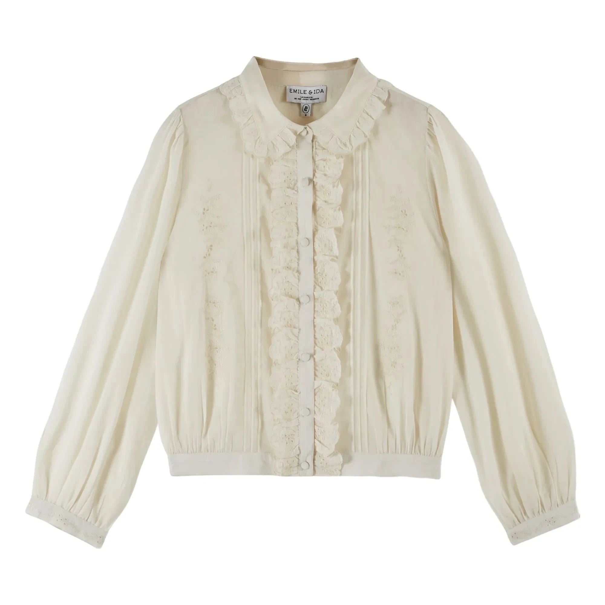 Emile et Ida - Bestickte Bluse Charline | Creme