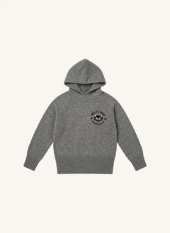Finger in der Nase - Sofia Schwarze Katze Merinowolle Pullover | Grau Melange