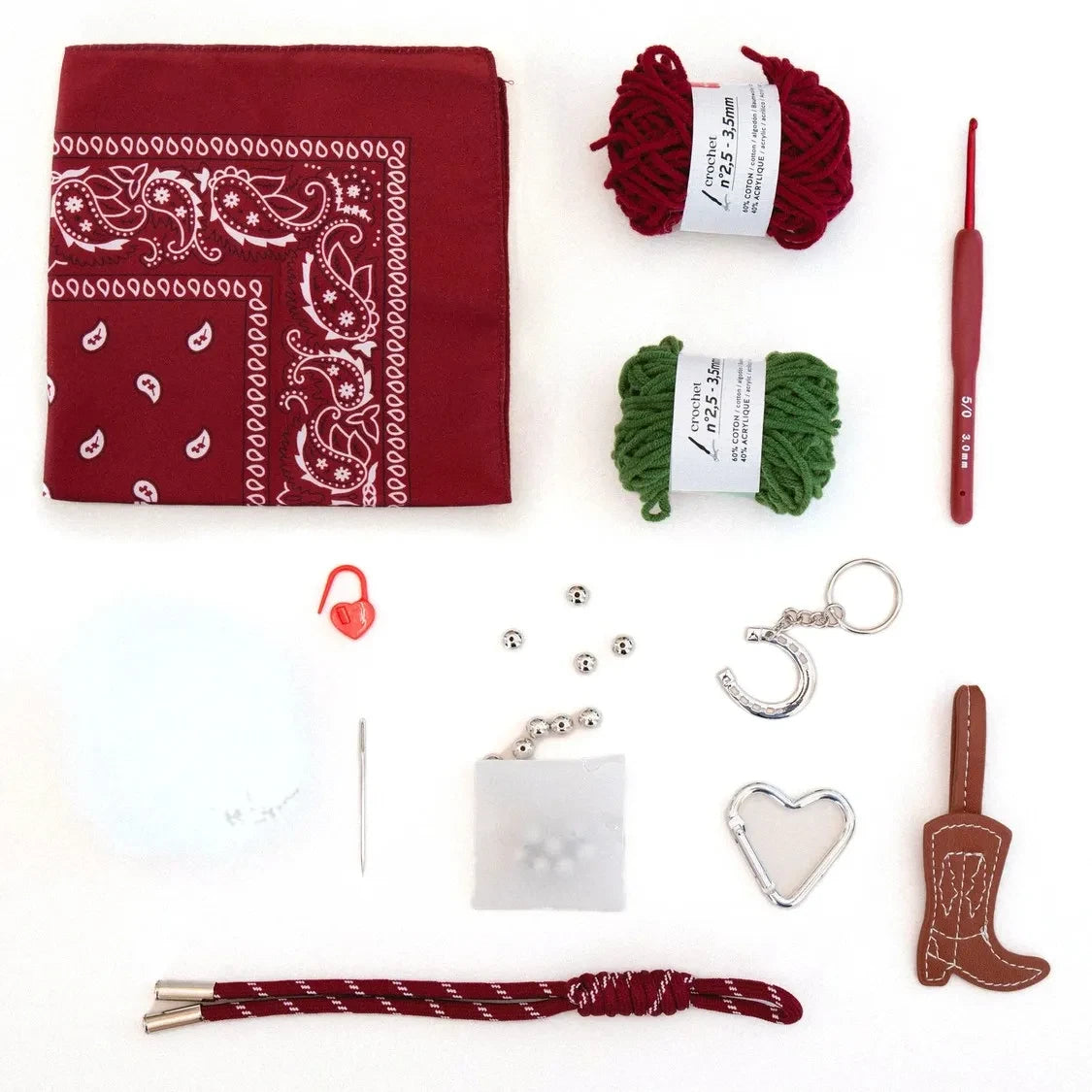 La Petite Épicerie - Häkel-Charm-Set - Cherry Cowboy