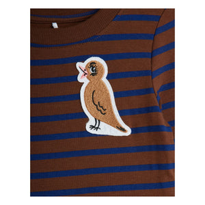 Mini Rodini - Bio-Baumwoll-Vogelkleid | Braun