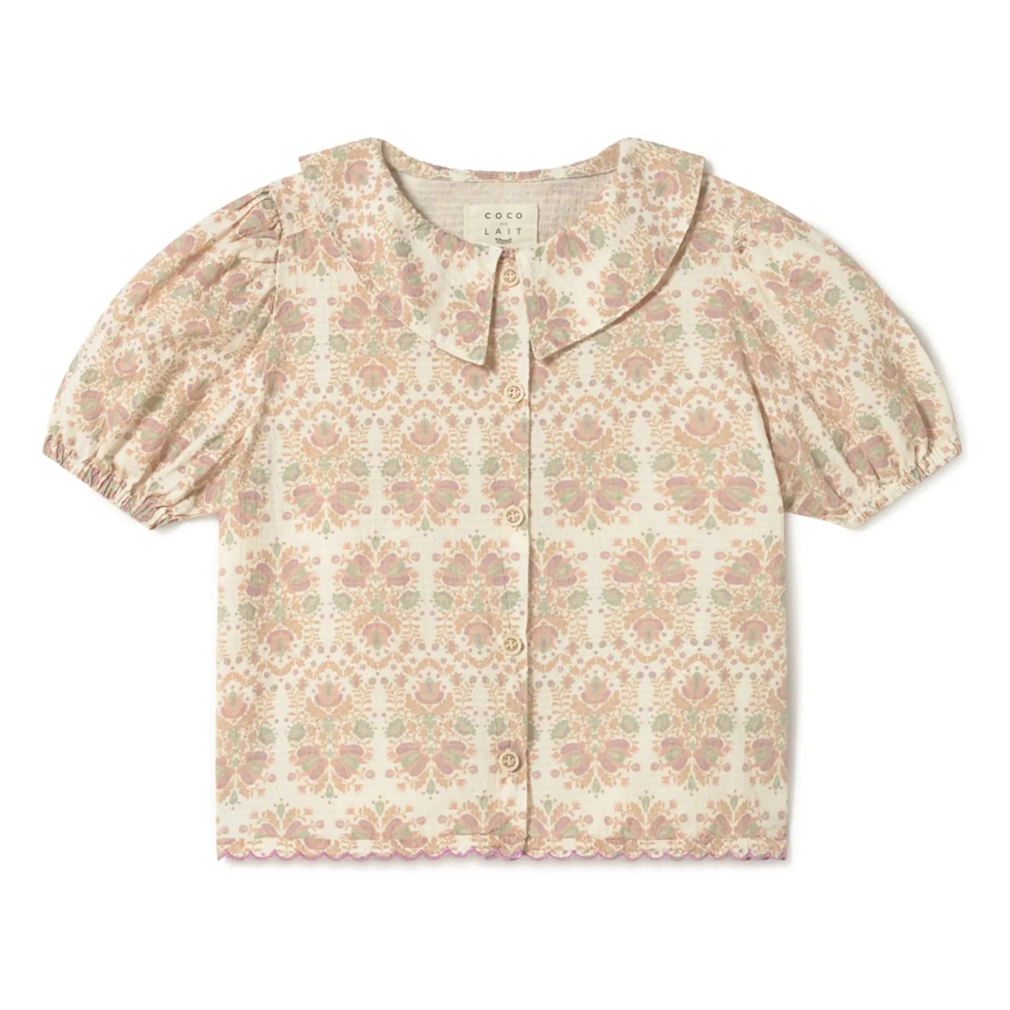 Coco au Lait - Geblümte Bluse Bio-Baumwolle | Ecru