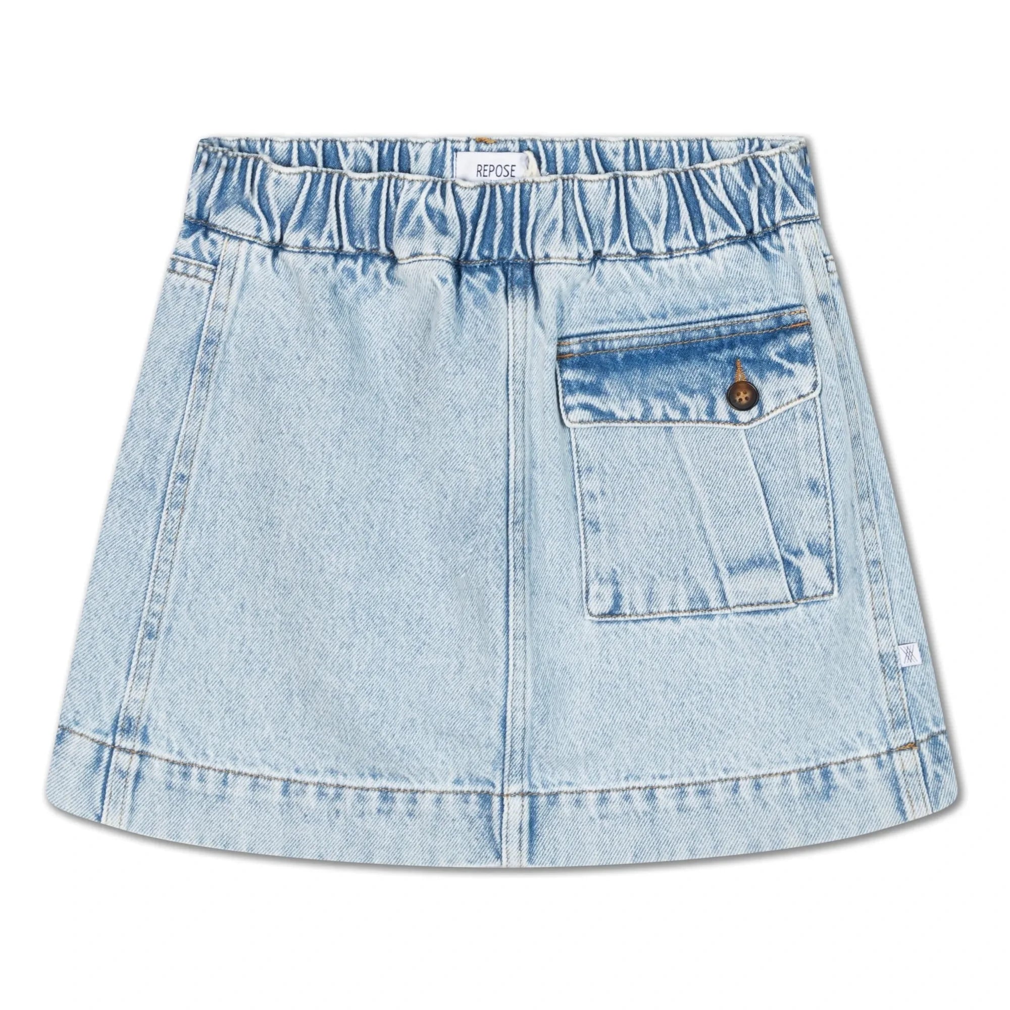 Repose AMS - Rock aus Bio-Baumwolle mit Taschen | Helles Denim