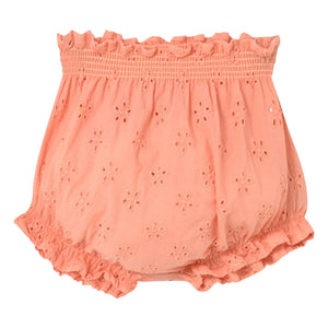Cozmo - besticktes Bloomer-Set | Koralle