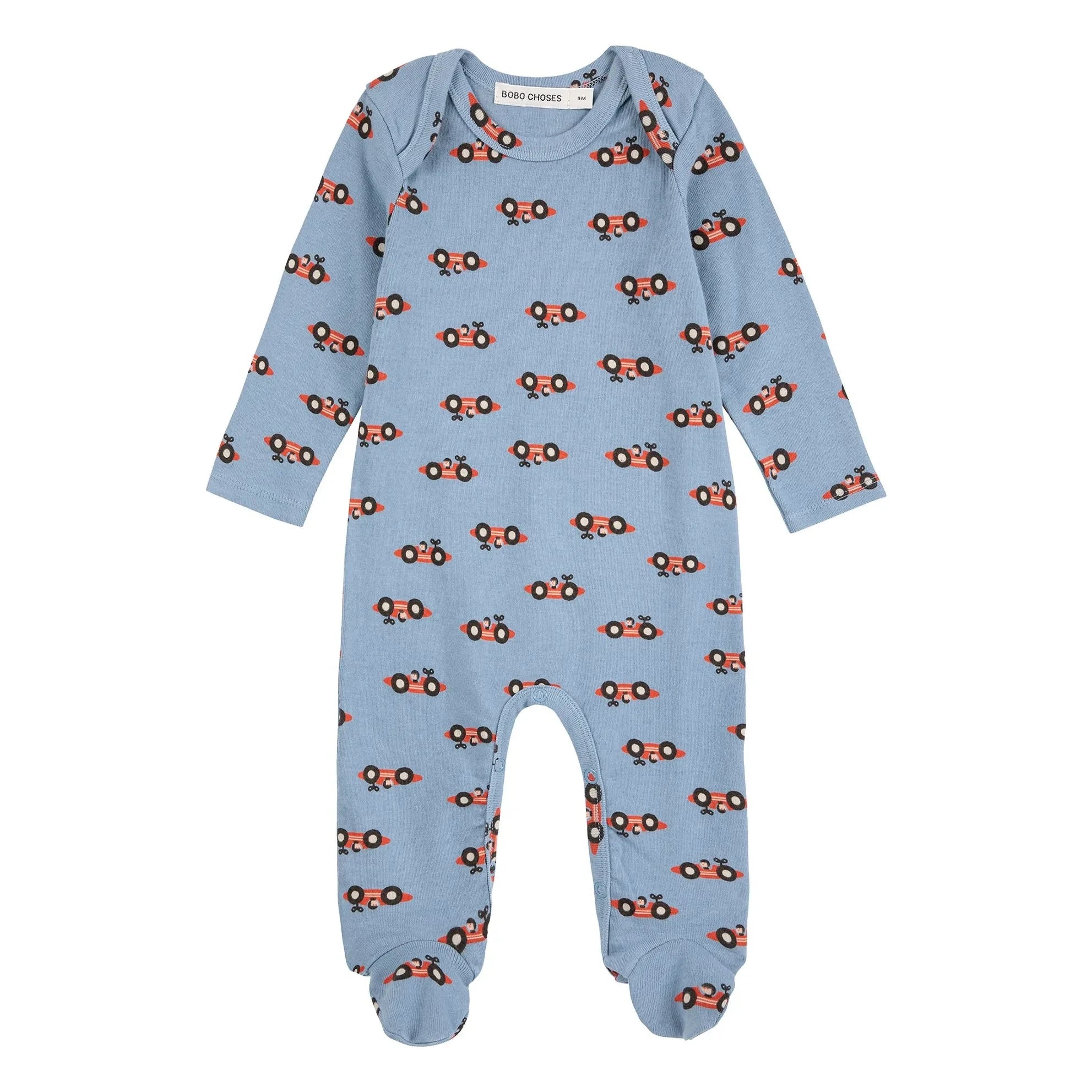 Bobo Choses - Cars | Blaues langes Pyjama- und Strampelanzug-Set