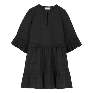 Skall Studio - Fiore Baumwollkleid | Schwarz