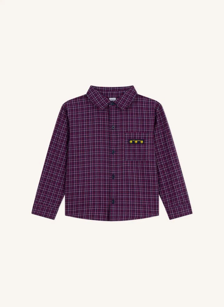 Petit Bateau - Karohemd aus Bio-Baumwolle | Marineblau
