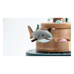 Wooderful life - Hölzerne Spieldose mit Fischen