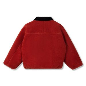 Wynken - Wendbare Sherpa Jacke | Rot