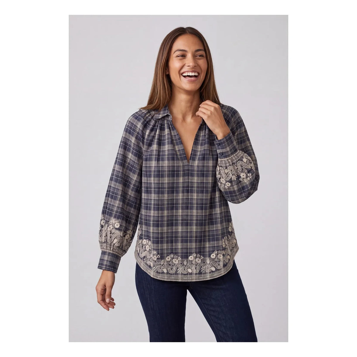 Hod - Isla Bluse | Marineblau