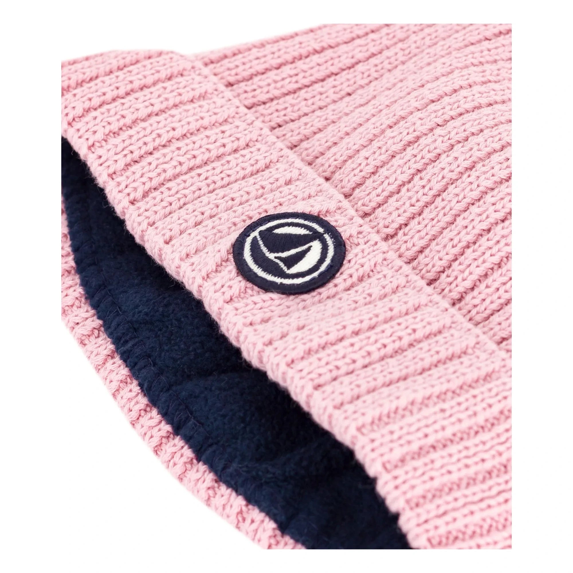 Petit Bateau - Karierte Polar-Mütze | Rosa