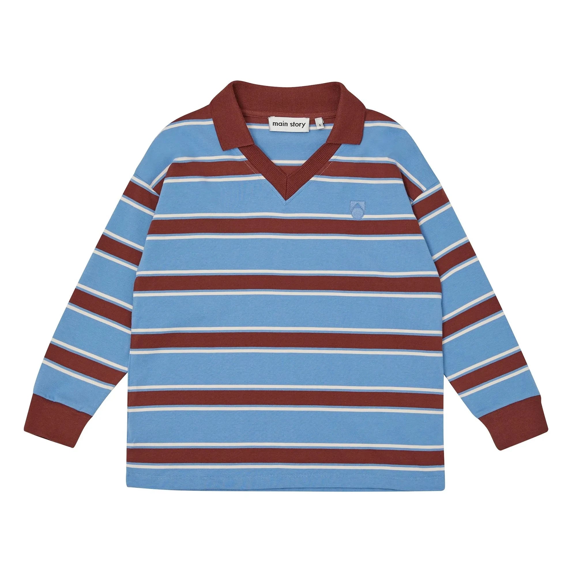 Main Story - Gestreiftes T-Shirt aus Bio-Baumwolle | Blau
