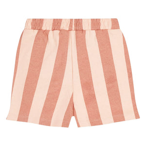 Tumble N'Dry – Lunario Gestreifte Shorts aus recycelter Baumwolle | Peach