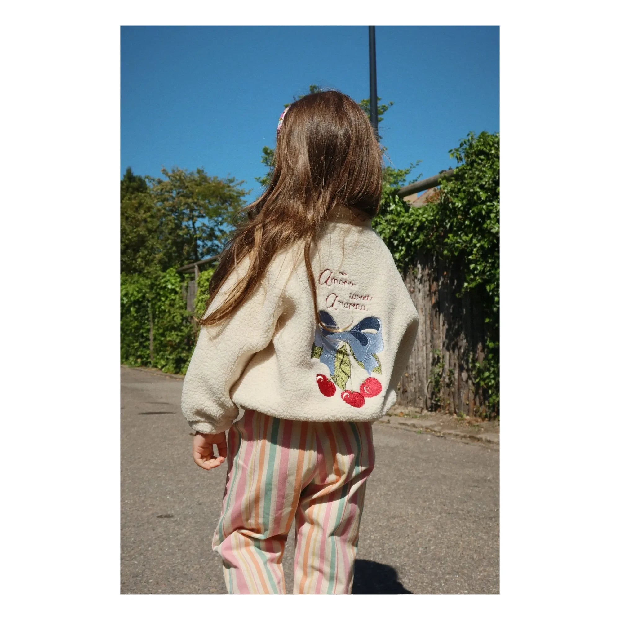 Konges Sløjd - Jazz Sherpa Jacke Cherry recycelte Fasern | Creme