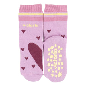 Victoria - Rosa Herz-Socken