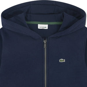 Lacoste - Kapuzen-Sweatshirt mit Logo und Reißverschluss | Dunkelblau
