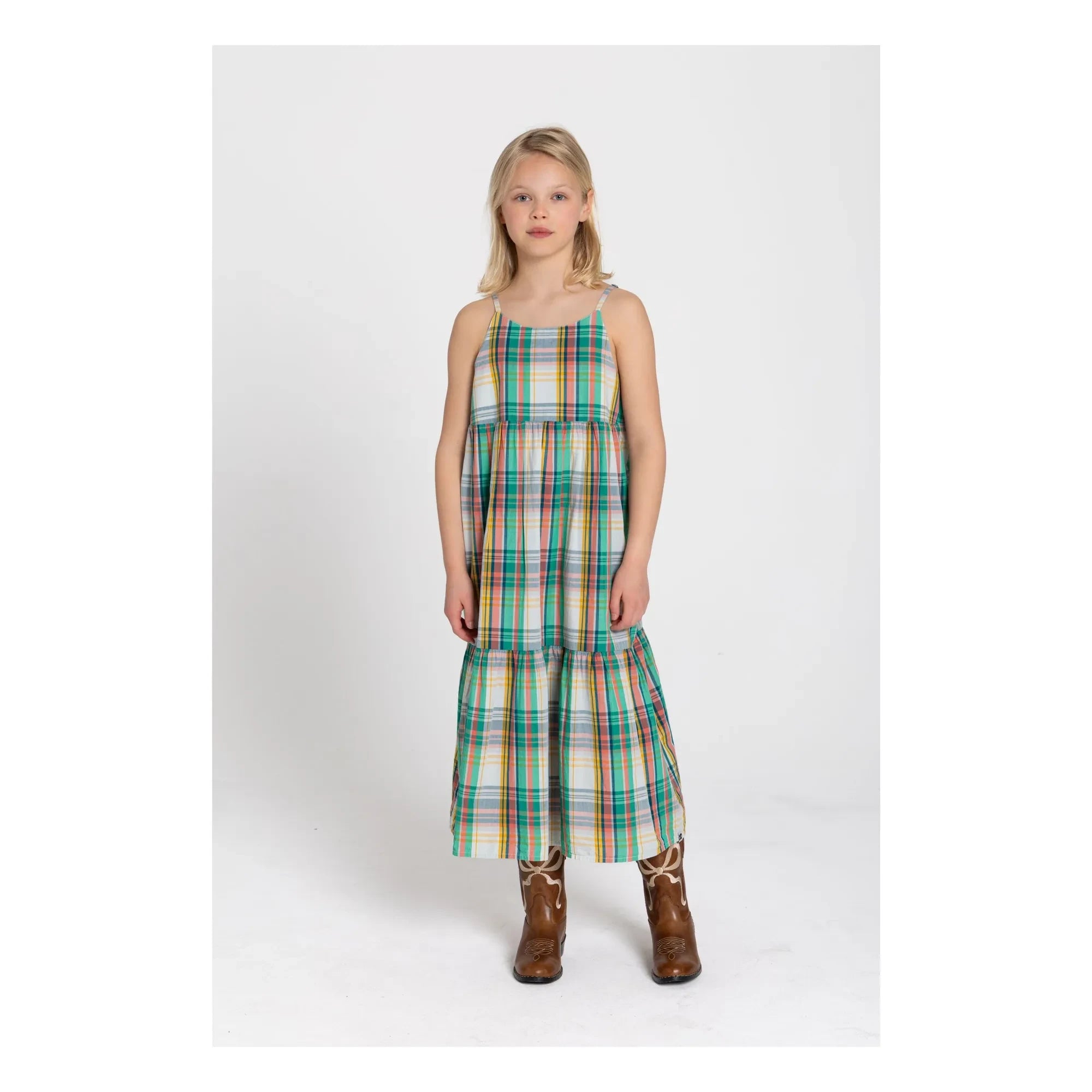 Hundred Pieces - Kleid Sanda Kariert | Pfirsich
