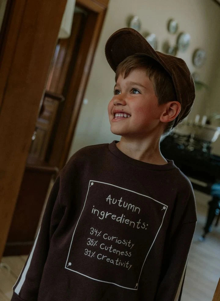 Fliink - Alvin Sonbahar Organik Pamuklu Sweatshirt | Kahverengi