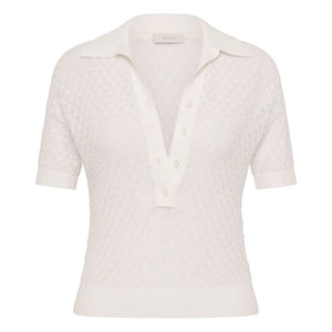 Faithfull the Brand - Polo-Pointelle Lena aus Baumwolle | Ecru