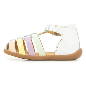 Pom d'Api - Sandalen mit Streifen | Weiß
