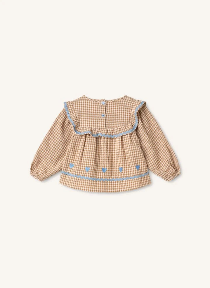 Flöss - Ellis Vichy Bluse | Braun