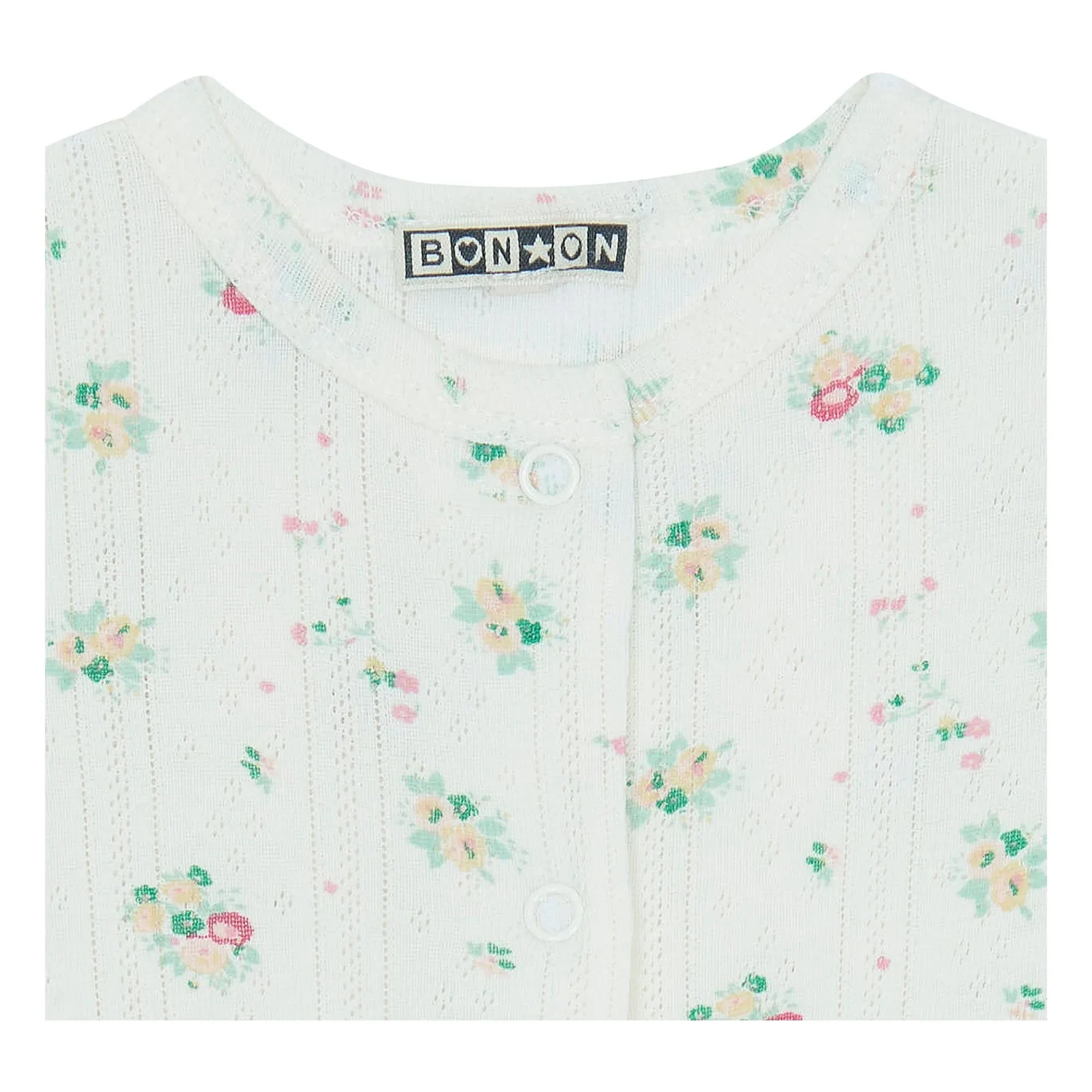 Bonton - Pointelle Nuite Bouquets Pyjama | Weiß