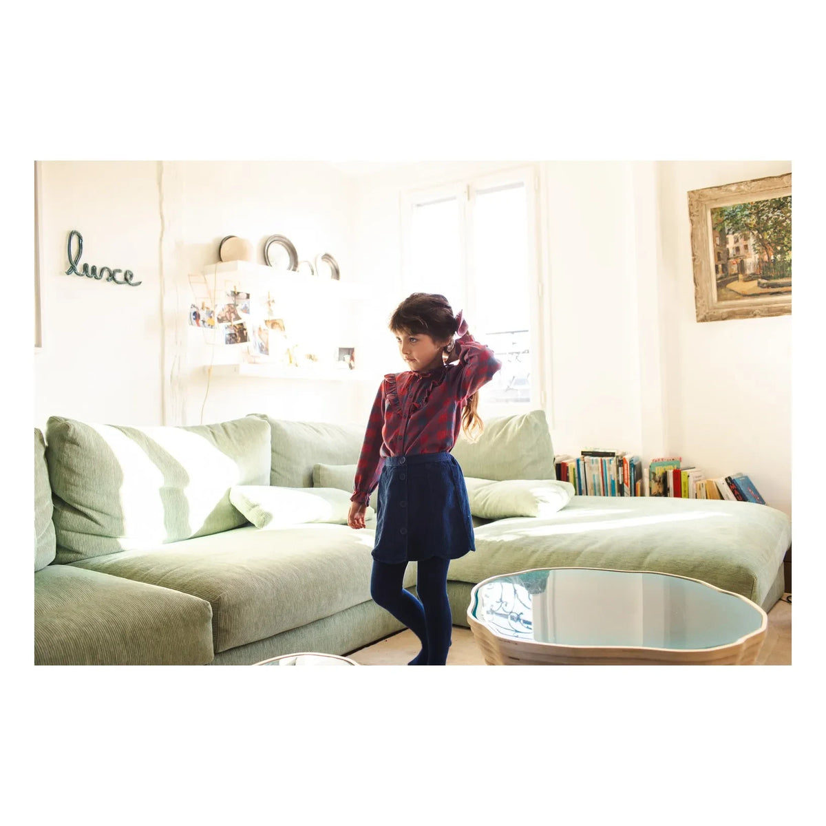 Louis Louise - Imani karierte Bluse | Marineblau