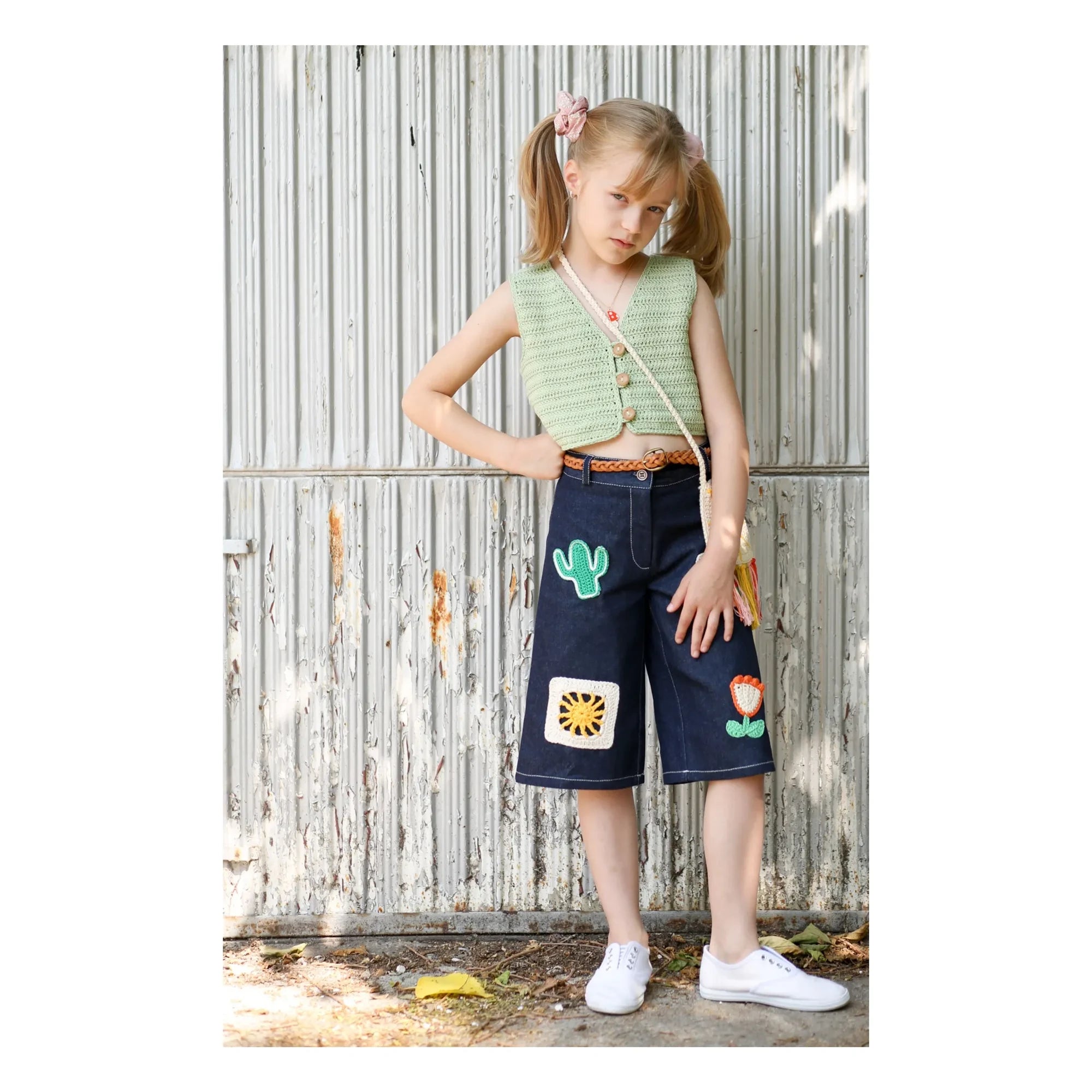 Kalinka - Bermuda Jeans Nikol Patches | Dunkelblau